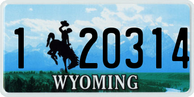 WY license plate 120314