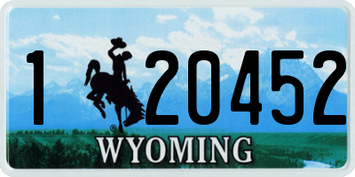 WY license plate 120452