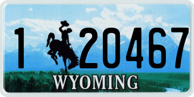 WY license plate 120467