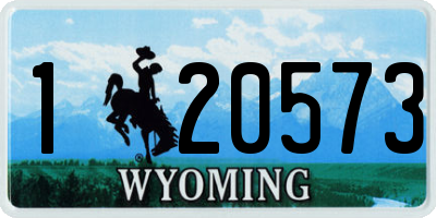 WY license plate 120573
