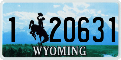 WY license plate 120631