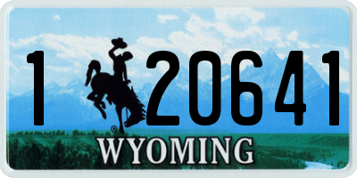 WY license plate 120641