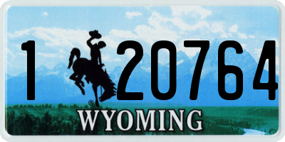 WY license plate 120764