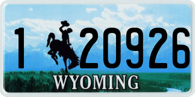 WY license plate 120926