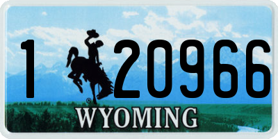 WY license plate 120966
