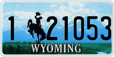 WY license plate 121053