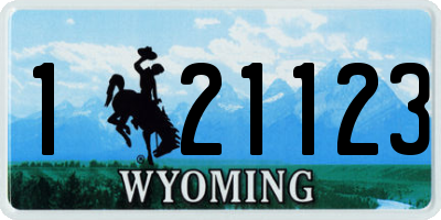 WY license plate 121123