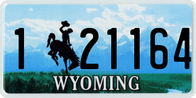 WY license plate 121164