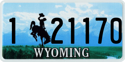 WY license plate 121170