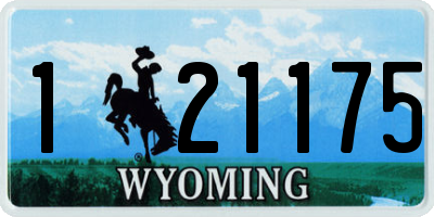 WY license plate 121175