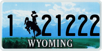 WY license plate 121222