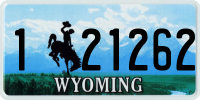 WY license plate 121262