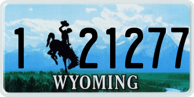 WY license plate 121277