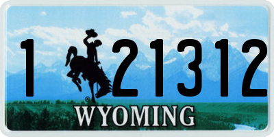 WY license plate 121312