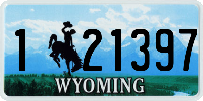 WY license plate 121397