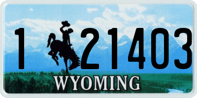 WY license plate 121403