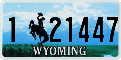 WY license plate 121447