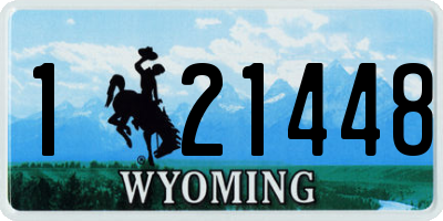 WY license plate 121448
