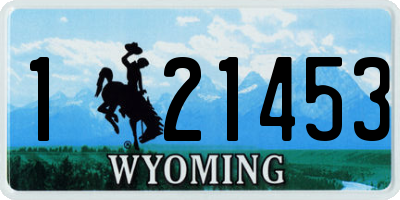 WY license plate 121453