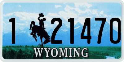 WY license plate 121470