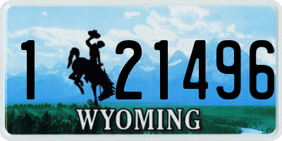 WY license plate 121496