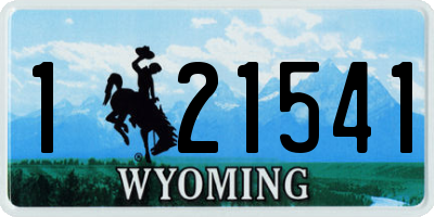 WY license plate 121541