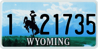 WY license plate 121735