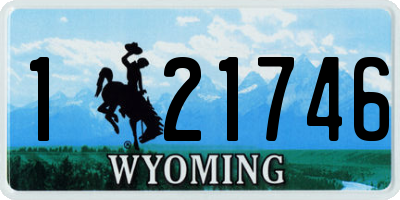 WY license plate 121746