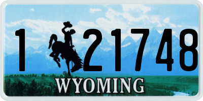 WY license plate 121748