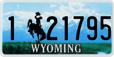 WY license plate 121795