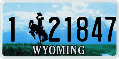 WY license plate 121847