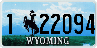 WY license plate 122094