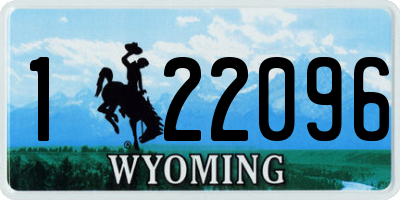 WY license plate 122096