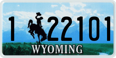 WY license plate 122101