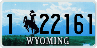 WY license plate 122161