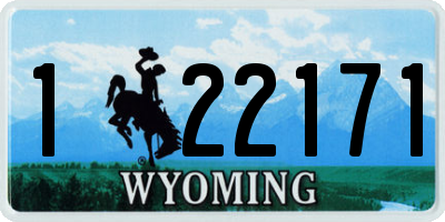 WY license plate 122171