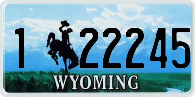 WY license plate 122245