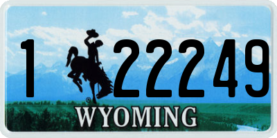 WY license plate 122249