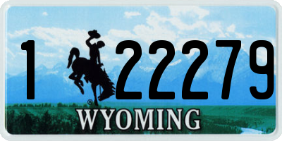 WY license plate 122279