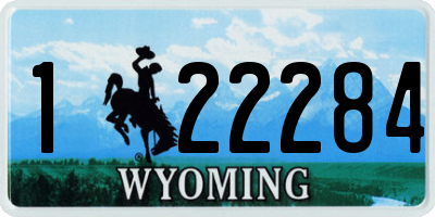 WY license plate 122284