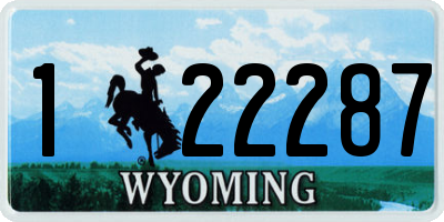 WY license plate 122287