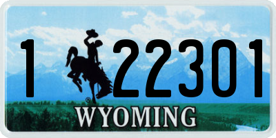 WY license plate 122301