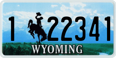 WY license plate 122341