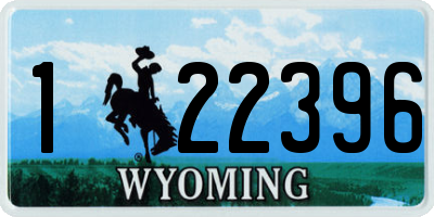 WY license plate 122396