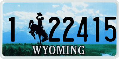 WY license plate 122415