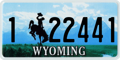 WY license plate 122441