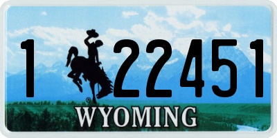 WY license plate 122451