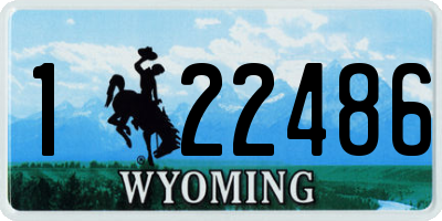 WY license plate 122486