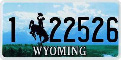 WY license plate 122526