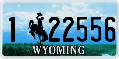 WY license plate 122556